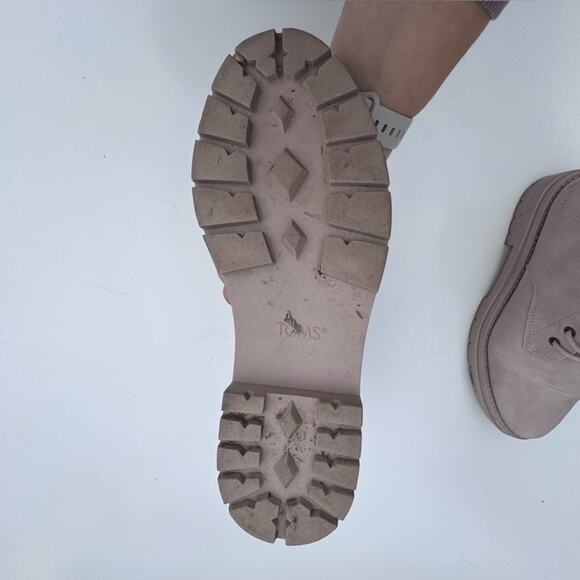 TOMS Women's Alaya Boot Sahara Synthetic Nubuck Combat Platform Lace Up 7.5 - Picture 9 of 11